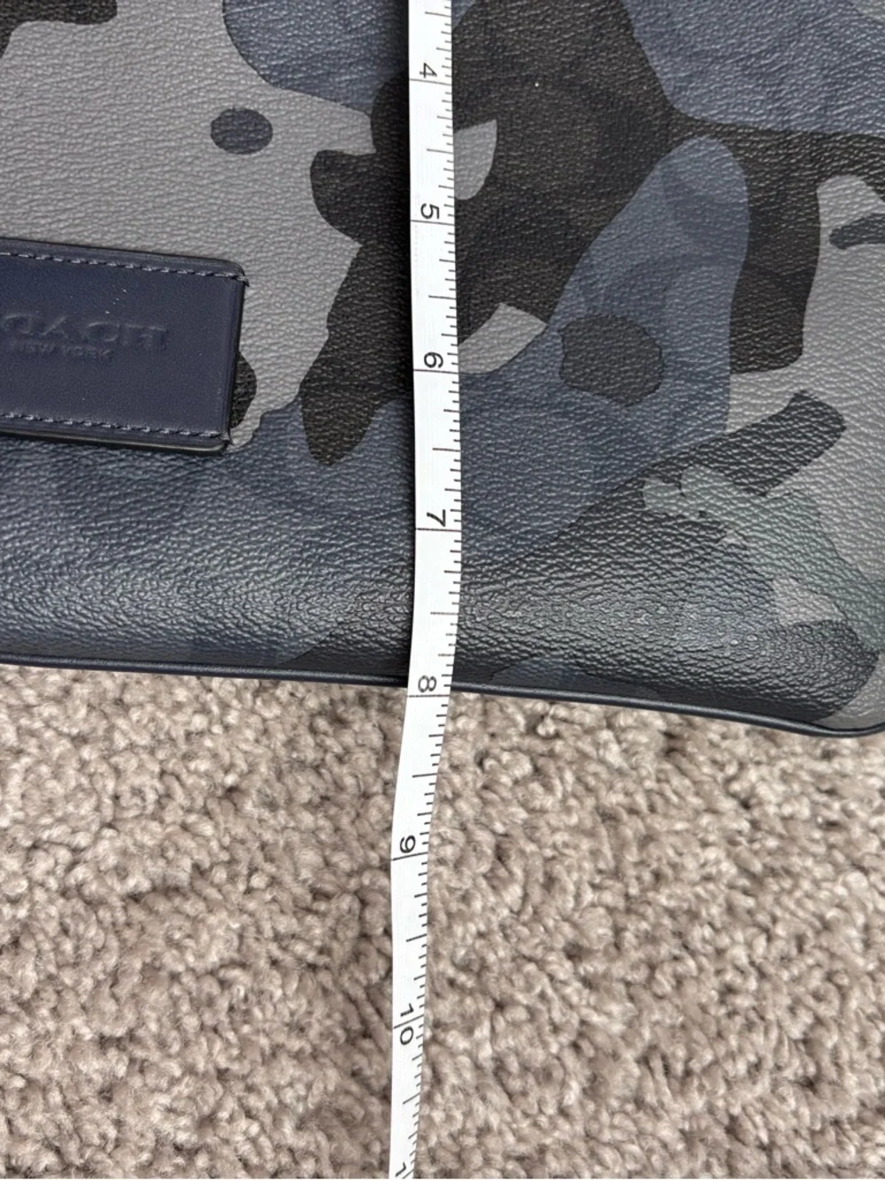 COACH men’s large pouch in blue camo